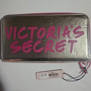 Victoria's Secret Silver and Pink Wallet
